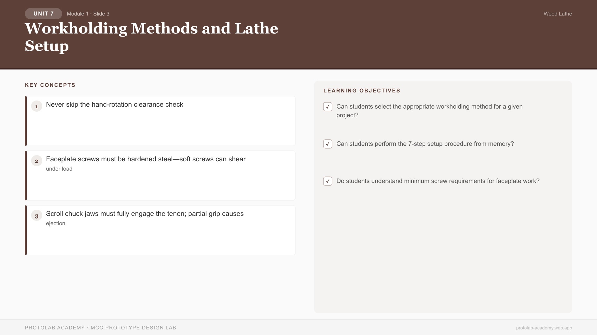 Workholding Methods and Lathe Setup